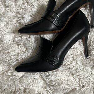 Banana Republic Black Croc-Embossed Heels